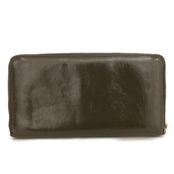 Yves Saint Laurent Patent Leather Zip Around Wallet OrganizerClutch lux65-101225 - Picture 2 of 8